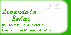 levendula behal business card